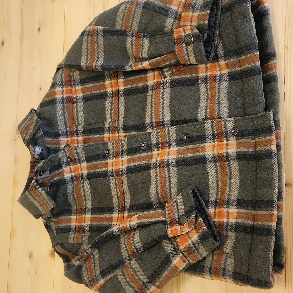 Old Navy Toddler Sherpa Lined Plaid Jacket Shirt Snap Buttons Pockets 4T - Picture 14 of 14